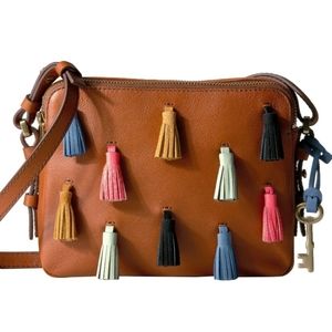 FOSSIL Piper Toaster Leather Multi Tassel Bag